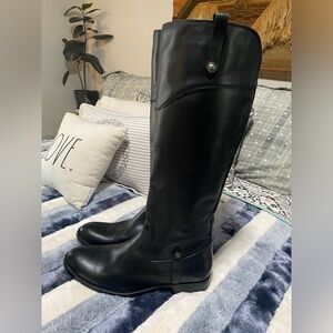 FRYE Melissa tall leather boots black! Size 9.5!